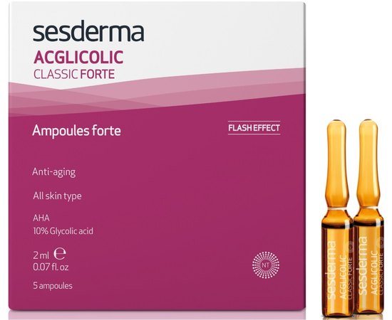 Sesderma Acglicolic 20 Anti-Aging Moisturizing Ampoules Ампули з гліколевої кислотою, 5 шт х 2 мл, фото 