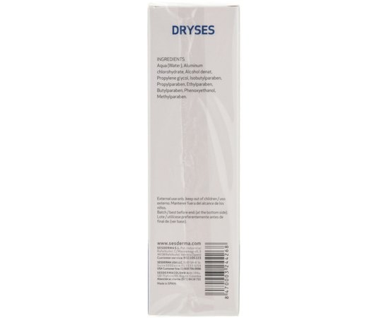 Антипотовая жидкость в виде спрея Sesderma Dryses Antitranspirant Solution, 100 ml, изображение 3 Антипотовая жидкость в виде спрея Sesderma Dryses Antitranspirant Solution, 100 ml, изображение 3