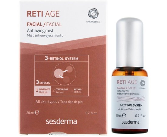 Антивозрастной мист для лица Sesderma Reti-Age Facial Antiaging Mist 3-Retinol System, 30 ml, изображение 3