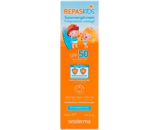 Sesderma Repaskids Cream Gel SPF50 + Дитячий сонцезахисний крем-гель, 100 мл, фото 