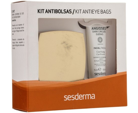 Набор от мешков под глазами Sesderma Kit Anti Eye Bags (Angioses gel eye contour +  С – VIT Eye contour Cream), 2x15 ml, изображение 2