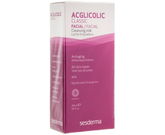 Очищающее молочко Sesderma Acglicolic Classic Cleansing Milk, 200 ml, изображение 2