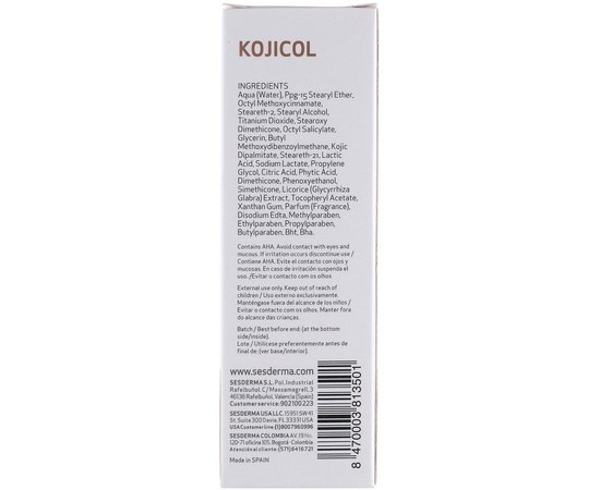 Sesderma Kojicol Skin Lightener Cream Освітлюючий крем з СЗФ 20, 30 мл, фото _ab__is.image_number.default