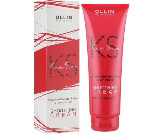 Разглаживающий крем с кератином Ollin Professional Keratin System Home Smoothing Cream with Keratin, 250 ml