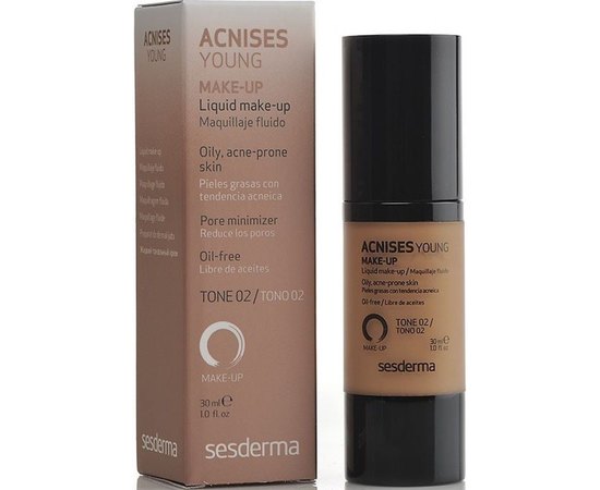 Sesderma Sescouleur Acnises young tone I SPF5 Тональный крем для проблемной кожи, 30 мл, изображение 2