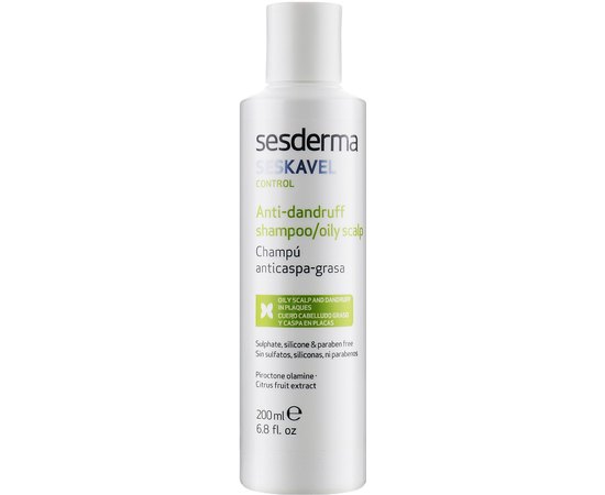 Шампунь против перхоти для жирных волос Sesderma Seskavel Oily Hair Dandruff Control Shampoo, 200 ml, изображение 2