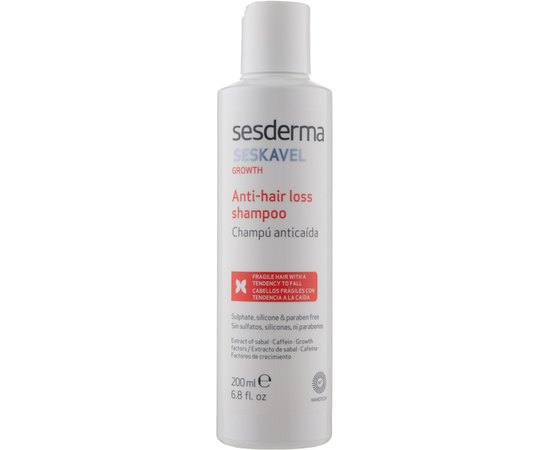 Шампунь против выпадения волос Sesderma Seskavel Anti-Hair Loss Shampoo, 200 ml, изображение 2
