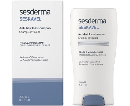 Шампунь против выпадения волос Sesderma Seskavel Anti-Hair Loss Shampoo, 200 ml, изображение 4