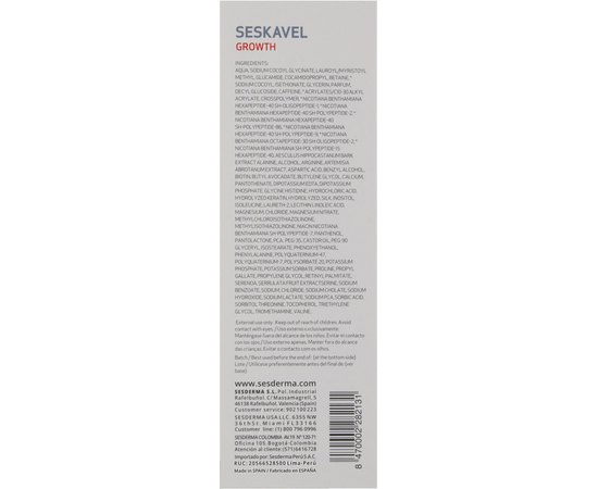 Шампунь против выпадения волос Sesderma Seskavel Anti-Hair Loss Shampoo, 200 ml, изображение 5