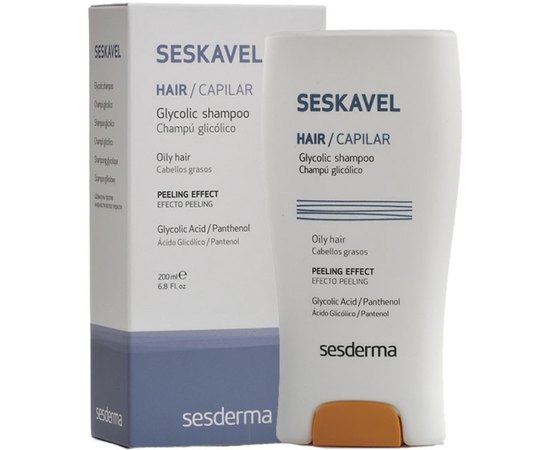 Шампунь с гликолевой кислотой Sesderma Seskavel Glycolic Shampoo, 200 ml, изображение 3