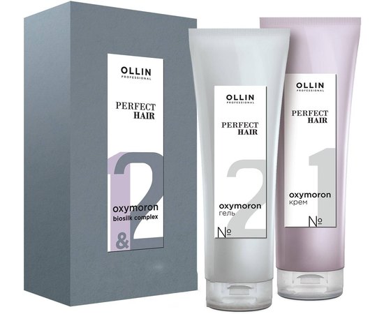 Ollin Professional Perfect Hair Oxymoron Biosilk Complex Універсальний доглядає біокомплекс для волосся, 2 х 250 мл, фото _ab__is.image_number.default