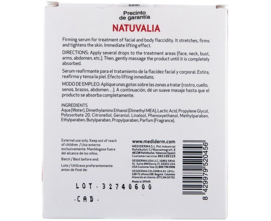 Sesderma Natuvalia Firming Ampoules Ампули з ліфтинг ефектом, 5 шт х 2 мл, фото _ab__is.image_number.default Sesderma Natuvalia Firming Ampoules Ампули з ліфтинг ефектом, 5 шт х 2 мл, фото _ab__is.image_number.default