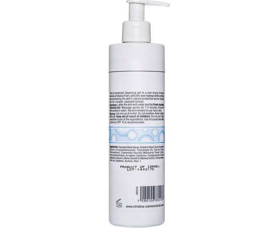 Азуленовый гель очищающий для чувствительной и склонной к покраснениям кожи Christina Fresh Azulene Cleansing Gel, 300 ml, изображение 5