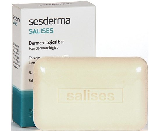 Дерматологическое мыло Sesderma Salises Dermatological Bar, 100 ml, изображение 3