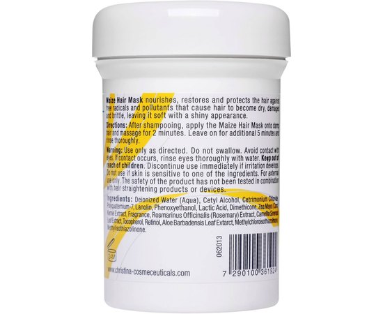 Christina Maize Hair Mask Кукурудзяна маска для сухого і нормального волосся, 250 мл., фото _ab__is.image_number.default