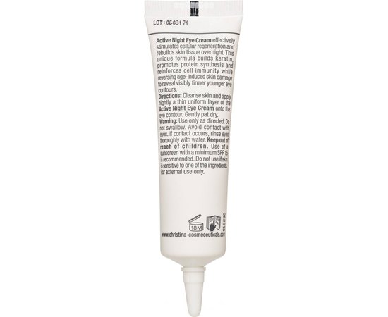 Ночной крем для глаз Супер-актив Christina Forever Young Active Night Eye Cream, 30 ml, изображение 5