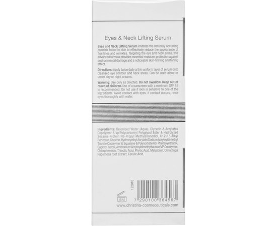 Christina Wish Eyes & Neck Lifting Serum Омолоджуюча сироватка для шкіри повік і шиї, 30 мл, фото _ab__is.image_number.default