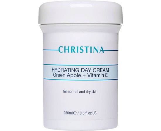 Увлажняющий крем для нормальной и сухой кожи Christina Hydrating Day Cream Green Apple + Vitamin E, 250 ml, изображение 2