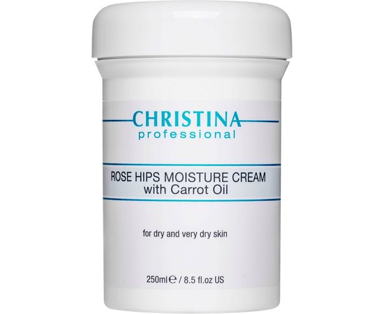Christina Rose Hips Moisture Cream with Carrot Oil Зволожуючий крем з маслом шипшини і морквяним маслом для сухої і дуже сухої шкіри, 250 мл, фото _ab__is.image_number.default