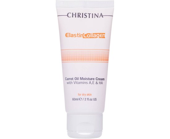 Увлажняющий крем с морковным маслом для сухой кожи Christina Elastin Collagen Carrot Oil Moisture Cream, изображение 2