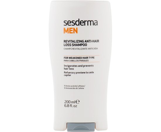 Восстанавливающий шампунь против выпадения волос Sesderma Men Revitalizing Anti-hair Loss Shampoo, 200 ml, изображение 2