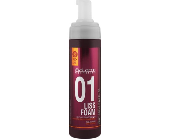 Выпрямляющая пена для укладки волос Salerm Pro Line Liss Foam, 200 ml