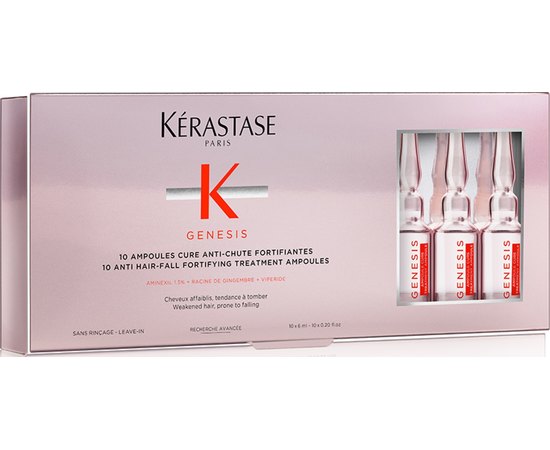 Kerastase Genesis Anti Hair-Fall Fortifying Treatment Ampoules Ампули для зміцнення схильних до випадання волосся, 10 * 6 мл, фото 