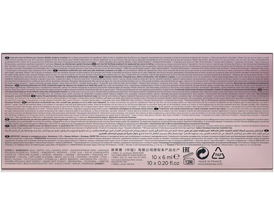 Ампулы для укрепления склонных к выпадению волос Kerastase Genesis Anti Hair-Fall Fortifying Treatment Ampoules, 10x6 ml, изображение 8