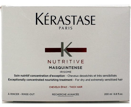 Интенсивная маска для очень сухих и толстых волос Kerastase Nutritive Masquintense Thick Hair, 200 ml, изображение 3