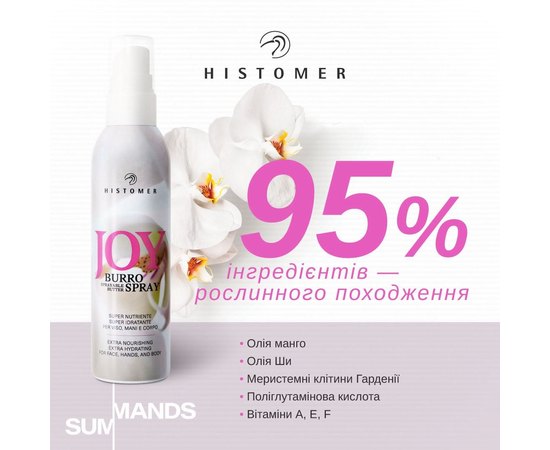 Масло - спрей для лица и тела Histomer Joy Butter Spray, 200 ml, изображение 4