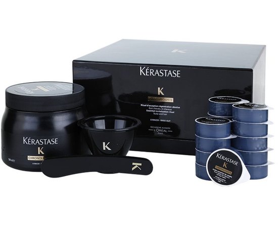 Набор Хроноложист ревитализирующая маска и жемчужный концентрат Kerastase Chronologiste Caviar Ritual, 250 мл+8х8 мл, изображение 4
