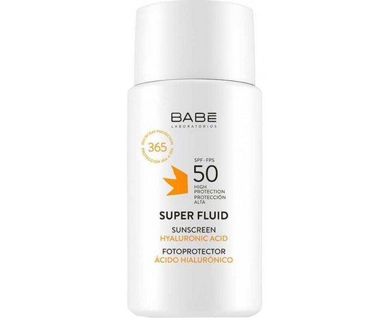 Сонцезахисний супер флюїд для обличчя Babe Laboratorios Super Fluid SPF 50, 50 ml, фото 
