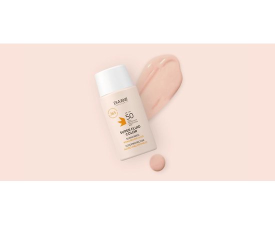 Солнцезащитный супер флюид для лица с оттенком Babe Laboratorios Super Fluid Color SPF50, 50 ml, изображение 2