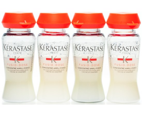 Укрепляющий уход для ослабленных волос склонных к ломкости при расчесывании Kerastase Fusio-Dose Concentre Ampli-Force, 10x12 ml, изображение 2