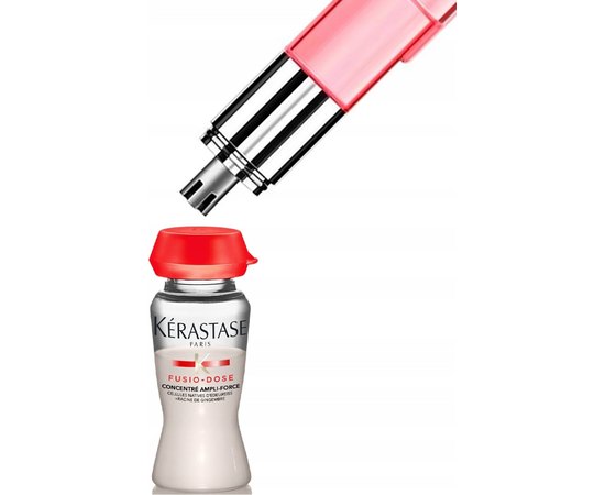 Укрепляющий уход для ослабленных волос склонных к ломкости при расчесывании Kerastase Fusio-Dose Concentre Ampli-Force, 10x12 ml, изображение 6