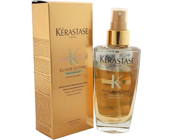 Двухфазное масло для тонких и нормальных волос Kerastase Elixir Ultime Volume Beautifying Oil Mist, 100 ml, изображение 3