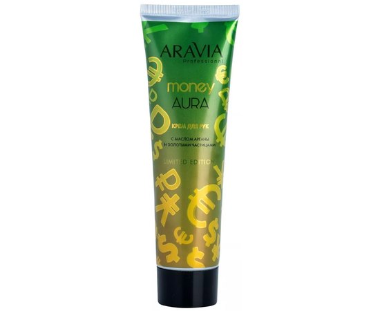 Крем для рук с маслом арганы и золотыми частицами Aravia Professional Money Aura, 100 ml, изображение 3