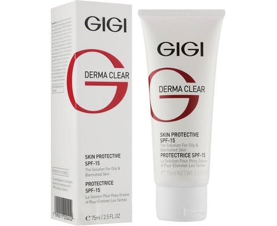Gigi Derma Clear Protective SPF15 Крем зволожуючий захисний, 75 мл, фото _ab__is.image_number.default
