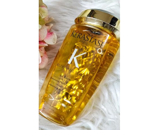 Шампунь увлажняющий очищающий с маслами для всех типов волос Kerastase Elixir Ultime Le Bain Shampoo, 250 ml, изображение 10