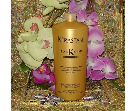 Шампунь увлажняющий очищающий с маслами для всех типов волос Kerastase Elixir Ultime Le Bain Shampoo, 250 ml, изображение 11