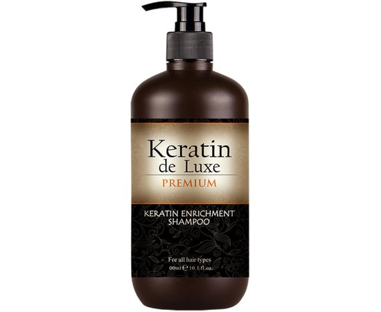 Шампунь восстанавливающий с кератином Keratin De Luxe Shampoo, 300 ml