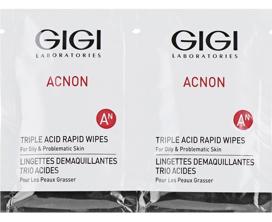 Gigi Acnon Triple Acid Wipes Вологі спонжі з кислотою, 30 шт, фото _ab__is.image_number.default