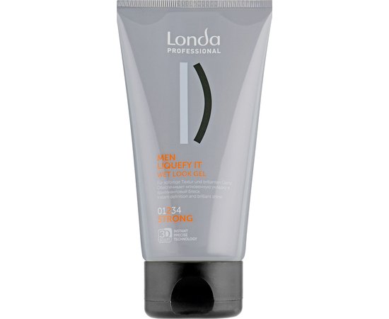 Londa Professional Men Gel Liquefy Гель-блиск з ефектом мокрого волосся сильної фіксації, 150 мл, фото 