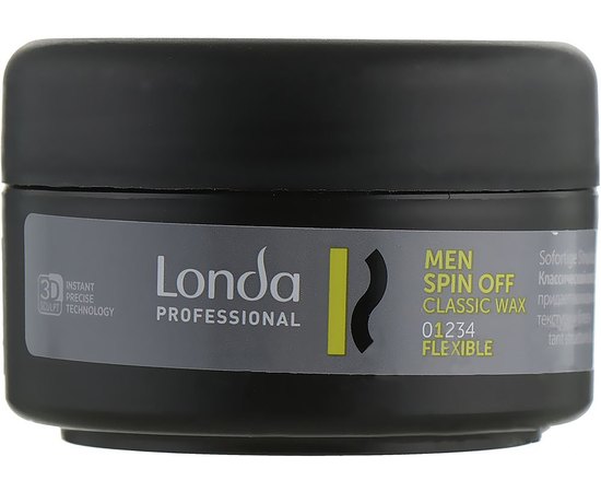 Классический воск для волос нормальной фиксации Londa Professional Men Wax Spin Off, 75 ml