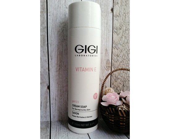 Gigi Vitamin E Cream Soap Мило для сухої і нормальної шкіри, 250 мл, фото 