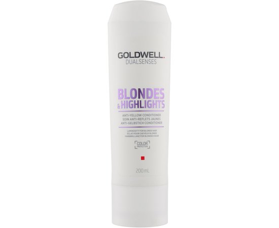 Goldwell Dualsenses Blonde & Highlights Anti-Yellow Бальзам для освітлення та мелірованого волосся, 200 мл, фото 