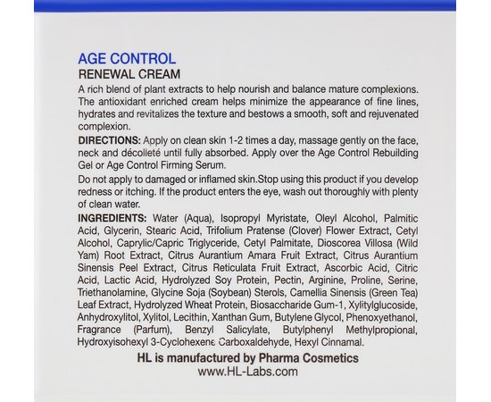 Обновляющий крем Holy Land Age Control Renewal Cream, 50 ml, изображение 5
