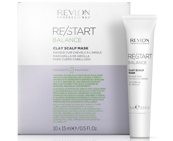 Регулирующая глиняная маска для кожи головы Revlon Professional Restart Balance Clay Scalp Mask, 10x15 ml