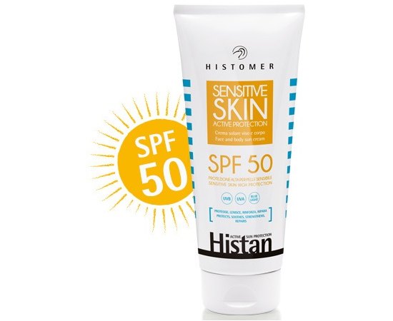 Histomer HISTAN Sensitive Skin Active Protection SPF50 Сонцезахисний крем для обличчя та тіла, 200 мл, фото 