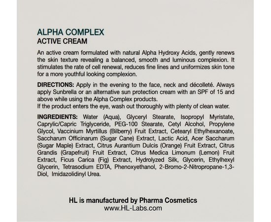 Активный крем Holy Land Alpha Complex Active Cream, 50 ml, изображение 5